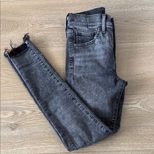 Express Jeans Skinny Denim Raw Hem Womens